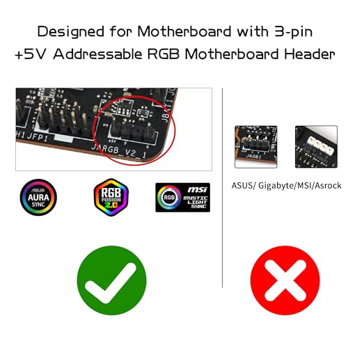 Câble d'extension ARGB 5V pour synchroniser refroidisseur CPU et ventilateurs de châssis