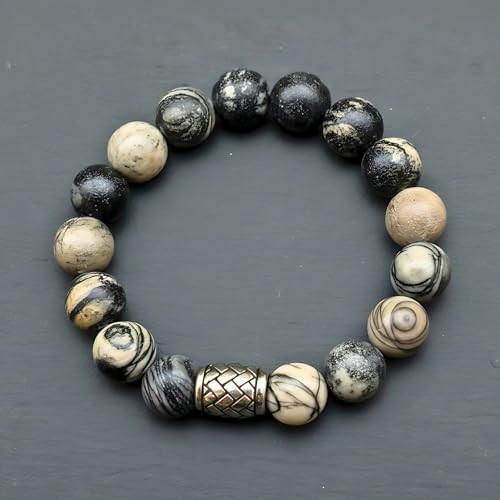 Image of THE MEN THING Natural Stone Bracelets - Adjustable Beaded Wristwear for Men & Boys (Multi-Design Collection)