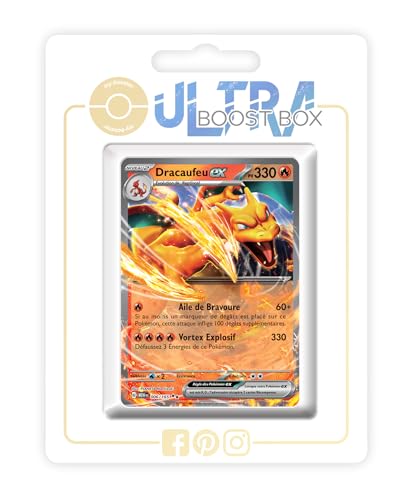 Dracaufeu ex 006/165 - Myboost X Écarlate et Violet 3.5 151 - Coffret de 10 Cartes Pokémon Françaises