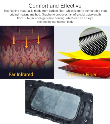 Cordless Heating Decompression Back Belt for Lower Back Pain Relief, Inflatable Lumbar Traction Device with Heating Pad Powered by 4000mAh Rechargeable Battery, One Size Fits 29-49 Waist