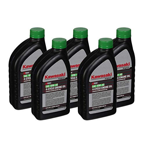 Pack of 5 Kawasaki 99969-6296 Genuine OEM K-Tech SAE 10W-40 4-Cycle Engine Oil