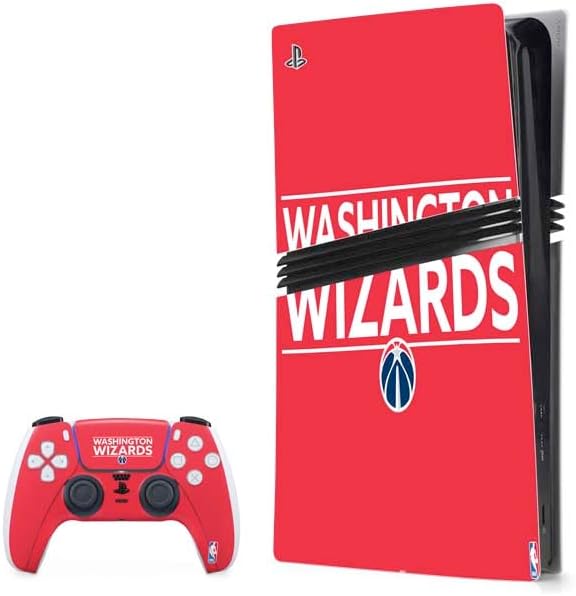 Skinit Decal Gaming Skin Compatible with PS5 Pro Bundle - Officially Licensed NBA Washington Wizards Standard - Red Design