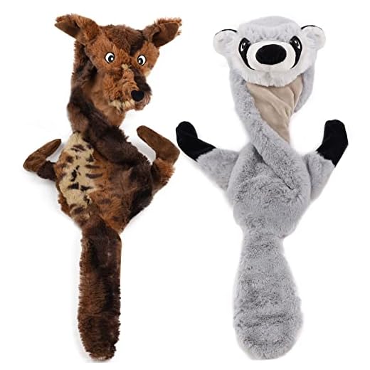 onebarleycorn – 2 Piezas Juguete para Perros,Juguetes Chirriantes Perros Pequenos con Relleno Juguetes de Peluche para Perros con Sonido para Pequeños Medianos