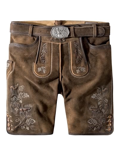 Stockerpoint Herren Bastian Trachtenlederhose, Havanna gespeckt, 48