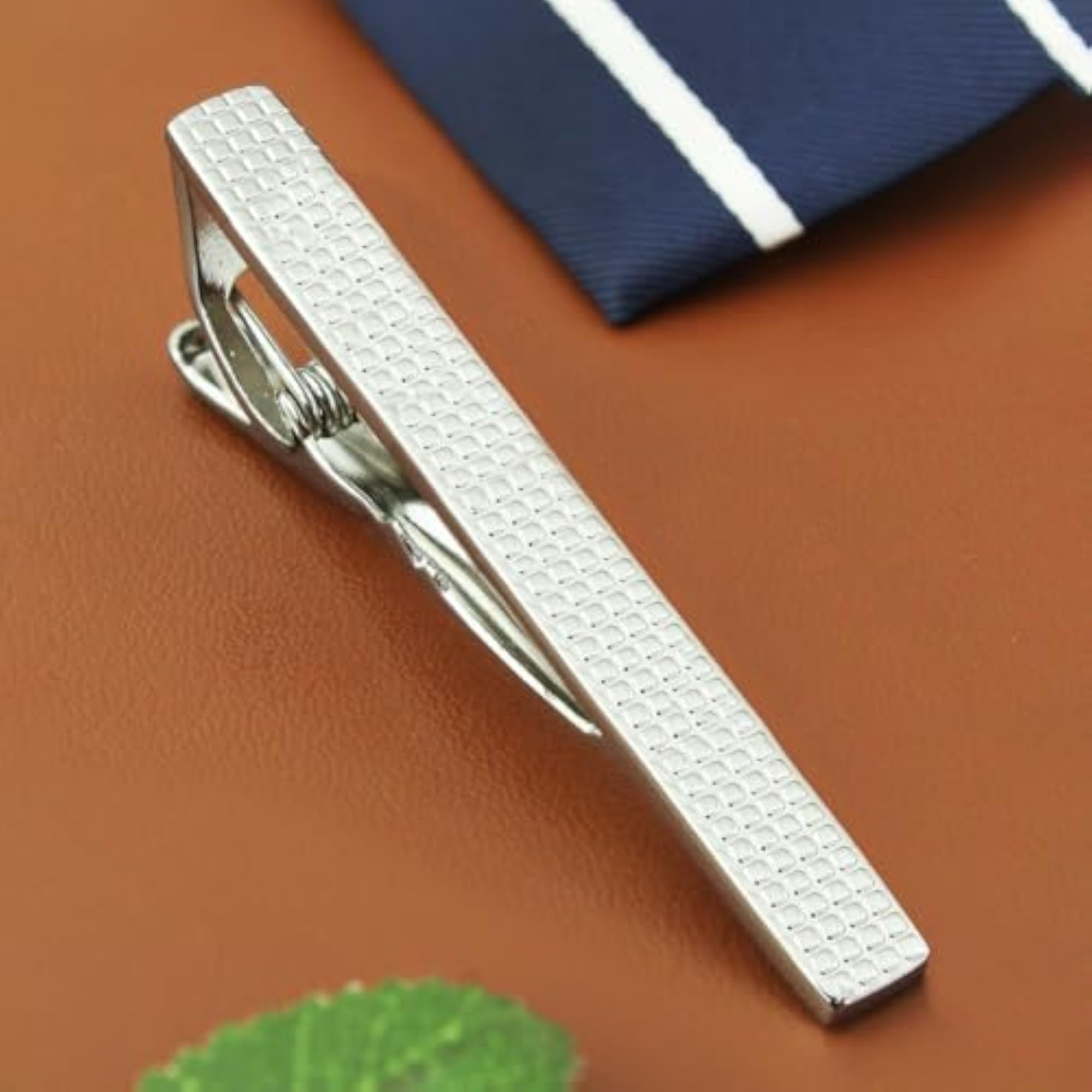 Men's Silver Slim Rhodium Plated Tie Pin, Elegant Accessory