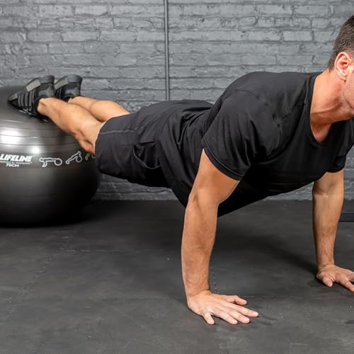 Lifeline Fitness Exercise Ball with Workout Guide – Burst-Resistant Stability Ball with Pump for Core, Balance, and Pregnancy Exercises by Lifeline - Used condition - Image 5