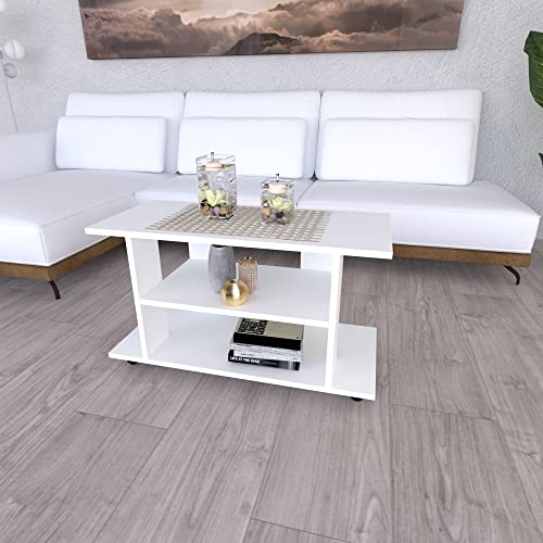 Henor Mesa Con Ruedas. Madera Fsc Mod. Pilar. 90 X 40 X 65.5 Cm. Ruedas Giro 360 Con Freno. Blanco Henor Mesa Con Ruedas. Madera Fsc Mod. Pilar. 90 X 40 X 65.5 Cm. Ruedas Giro 360 Con Freno. Blanco