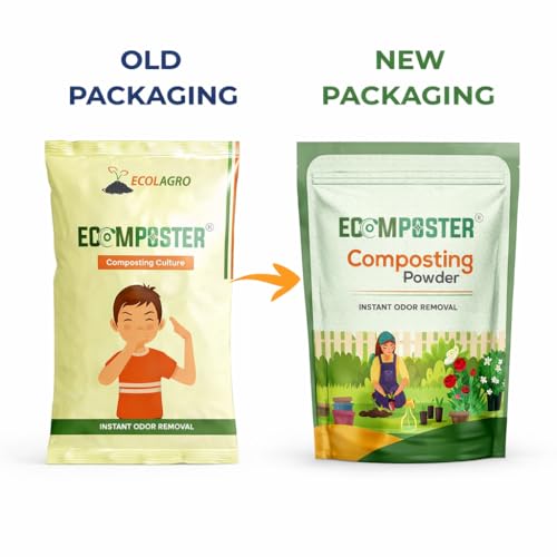 Image of EcoLagro Ecomposter Powder 250g | Kitchen Waste Compost Maker & Organic Waste Decomposer for Home Compost Bin | Odor Control Compost Accelerator for Food Scraps & Wet Waste | Pack of 1