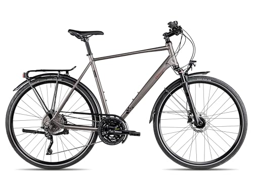2R Manufaktur TLX30 | Trekkingbike | 28 Zoll Herrenfahrrad | 30-Gang Schaltung | hydraulische Scheibenbremse | inkl. Straßenausstattung, Farbe:Dark Brown, Rahmengröße:63 cm