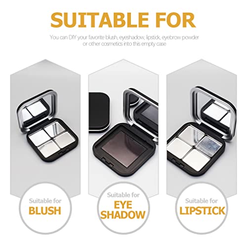 Kallory 2Pcs Empty Magnetic Eyeshadow Palette, Small Makeup Palette Lipstick Compact Containers Cosmetic Sample Storage Cases Makeup Plate For Foundation #TOP5