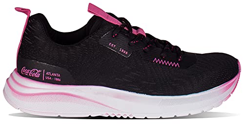 Tênis Coca-Cola Shoes, X-Fly Future, adulto-unissex, Preto/Pink, 36