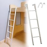 Scaletta Letto a Castello Scala Pioli Metallo Letto Castello Singolo, Soppalco Dormitorio, Scala Corta Camper, Bambini Adulti, Laterale Piedini Antiscivolo Gancio, 120 125 130 140 145 160cm(135cm/53")
