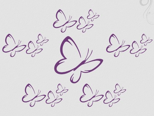 wandtattooshop. eu S316  1 pared adhesivo mariposas 16  Vinilos Diseño de 3 Verde 61