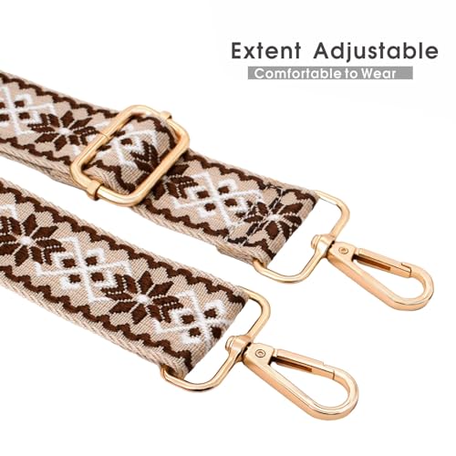 Image of Replacement Purse Strap Shoulder Strap Adjustable Crossbody Strap for Women Crossbody Wide Shoulder Bag, Gold Hardware-color9, 28 inch to 50 inch