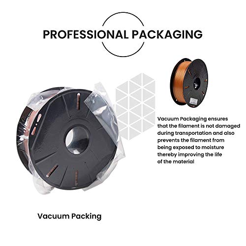 Image of Tesseract Premium PLA + 1.75mm 3D Printing Filament | Dimensional Accuracy + /- 0.03mm | Compatible with Most FDM Printers | 1 KG 3D Printer Filament - PLA Bronze (Quantity 1)