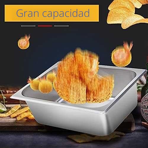 Freidora de gas de doble tanque – 10L/20L/30L freidora comercial multifunción de gran capacidad para restaurante y cocina doméstica, freidora de doble cilindro de acero inoxidable con cesta
