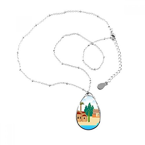 Collier pendentif goutte d'eau métal chaîne ras de cou femme