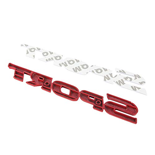 Senzeal 2Pcs 3D Metal Sport Letters Digital Emblem Auto Trunk Door Fender Bumper Badge Decal (Red) #TOP2