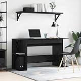 Genérico Escritorio Roble Negro 140 x 50 x 75 cm Madera contrachapada,Mobiliario,Mobiliario de Oficina,Escritorios,Negro,28.22 KG,879649