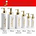 Empty Plastic Pump Bottles Dispenser 12 Pieces 27oz/800ml Portable | BPA-Free Rectangular Shampoo Lotion Hand Pump Bottle Durable Refillable Containers - Square White All Gold Cap 1