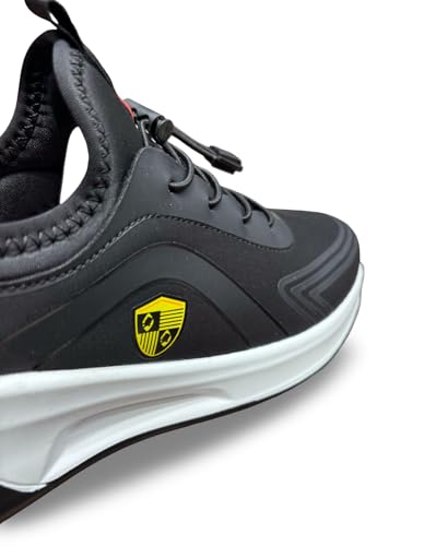 Image of Athletic Sneakers, Slip-On Style, Cushioned Sole, Toggle Lace System, Casual Sports Shoes