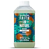 Faith In Nature Organic Coconut Body Wash, Uplifting Shower Gel, Vegan & Cruelty Free, No SLS or Parabens, 2.5L Refill