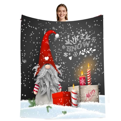 Weihnachtsdecke, Plüsch Kuscheldecke Weihnachten, Flauschig Christmas...
