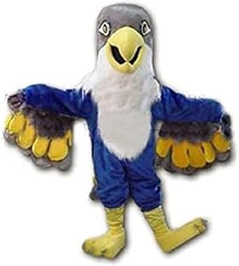 Blue Hawk Falcon Mascot Cosume Adult Size for Men & Women with Built-in Fan Inside the Head