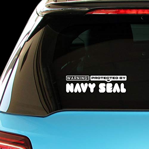 PressFans - Warning! Protected by Navy Seal Car Laptop Wall Sticker