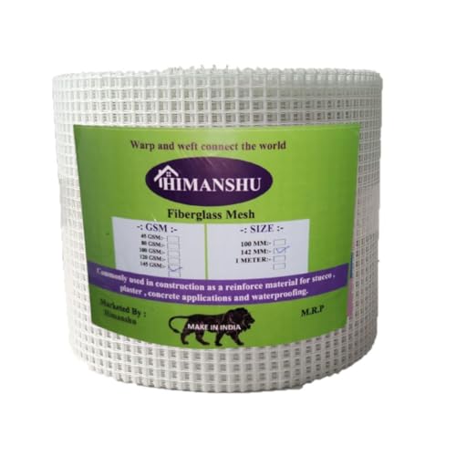 Image of HIMANSHU Fiberglass Mesh For Construction, Fiberglass mesh, 1 Roll Per Pack Fiber Mesh For Plastering, /Crack Patch /Wall Repair (8 inch)