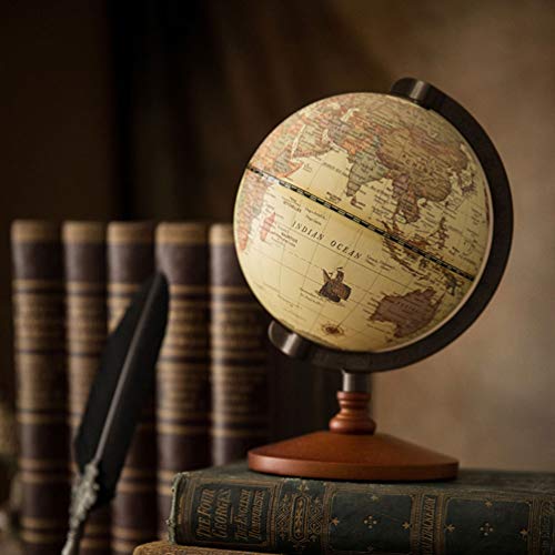 VORCOOL Bola Terrestre Retrô Estilo Europeu Antigo Decorativo Desktop World Collection Globo Mesa Ge