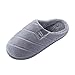 Pantofole da donna in peluche per ospiti, pantofole chiuse, ideali per la casa, per l'inverno, per la casa e per il tourno, come regalo per gli interni, grigio, 44W x 45L