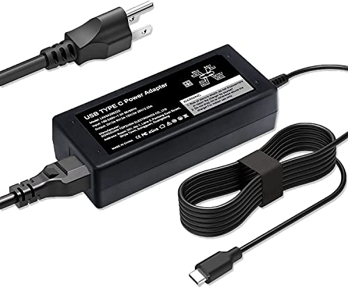 45W USB C Laptop Charger for Lenovo ThinkPad T14 T15 T16 gen 1 gen 2 X1 Yoga L13 7i X13 T14 E15 L13 L14 Chromebook 2nd Gen Laptop T480 T490 P52s C740 920 C930 C940 Type C Power Cord