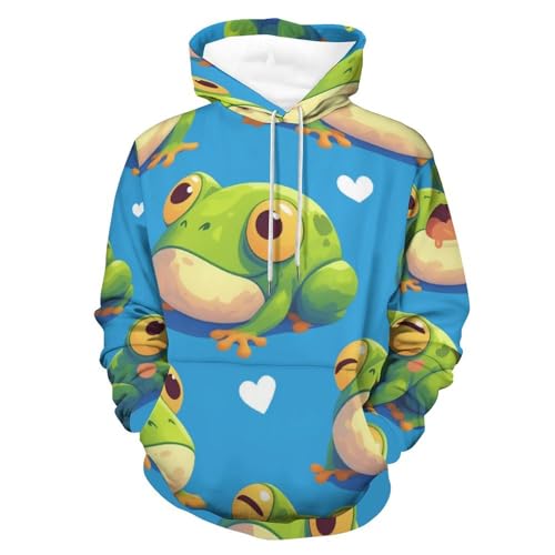Pullover grenouille verte mignonne le cadeau original homme et femme S