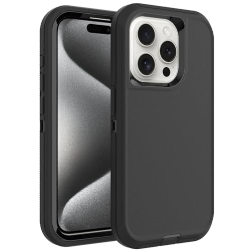 Image of Case for iPhone 14 Pro Max, Heavy-Duty Tough Rugged Shockproof Drop Protective Cover Phone Cases, Black