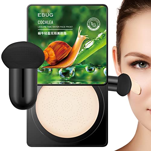 Cogumelo Cabeça CC Creme,Caracol Colágeno CC Maquiagem - Cobertura completa duradoura de manchas, to