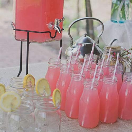 Miniatura 7 de ALINK Biodegradable Pink Paper Straws, Pack of 100 Party Straws for Juice, Cocktail, Smoothies, Birthday, Wedding, BridalBaby Shower and Christmas