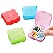 4PCS Portable 4 Slots Capsules Cross Pill Case Box ,Random Color