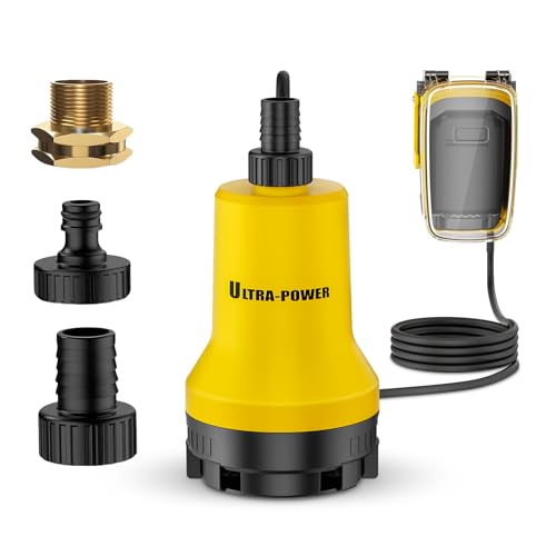 Pyrcruax Cordless Submersible Water Transfer Pump Compatible with Dewalt 20V Max Battery Pack 17 GPM Sump Pump Ideal for Pool Spa Hot Tub Garden Tool Only-Battery & Charger not included