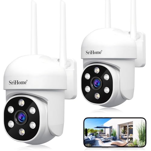 La mejor comparación de Camara Vigilancia Top 10. 49 2PCS Camara de Seguridad Exterior WiFi 2.4GHz, 2MP Cámara de Vigilancia para Casa,Cámara Inalámbrica Impermeable IP66,360° Camaras de Seguridad con Visión Nocturna de Color...