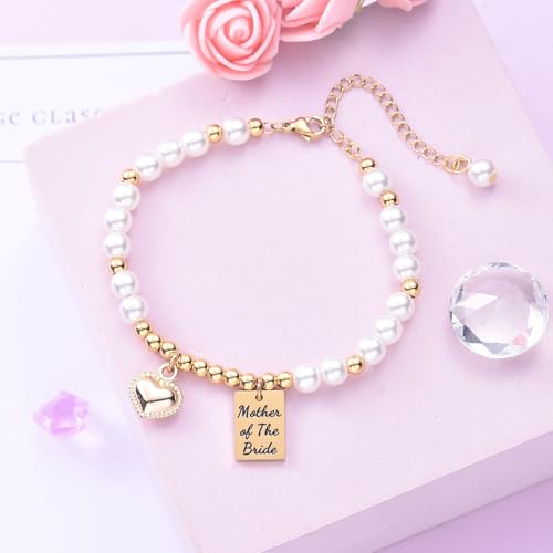 Melix Home Mother of the Bride Bracelets Gifts Pearl Bracelet Wedding Gift for Mom Mama3