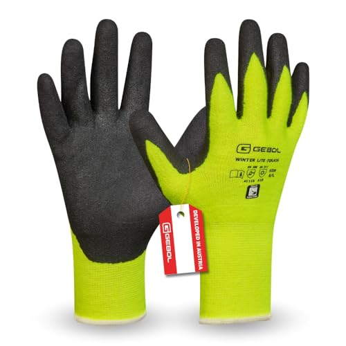 Gebol Winter Lite Touch, 1 Paar Winter-Arbeitshandschuhe mit Nitrilbeschichtung, Montagehandschuh für kühle Temperaturen bis 0°C, Touchscreen-Funktion, Flüssigkeitsabweisend, Gr. XL/10