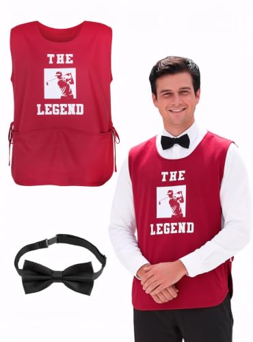 Phymorse Golf Caddy Costume Women Men, Caddie Costume with Black Bow Tie