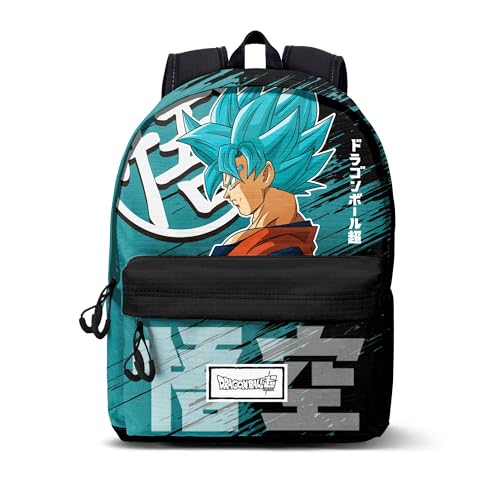 Sac à dos Dragon Ball Saiyajin Blue robuste contre les déchirures scolaires 22L