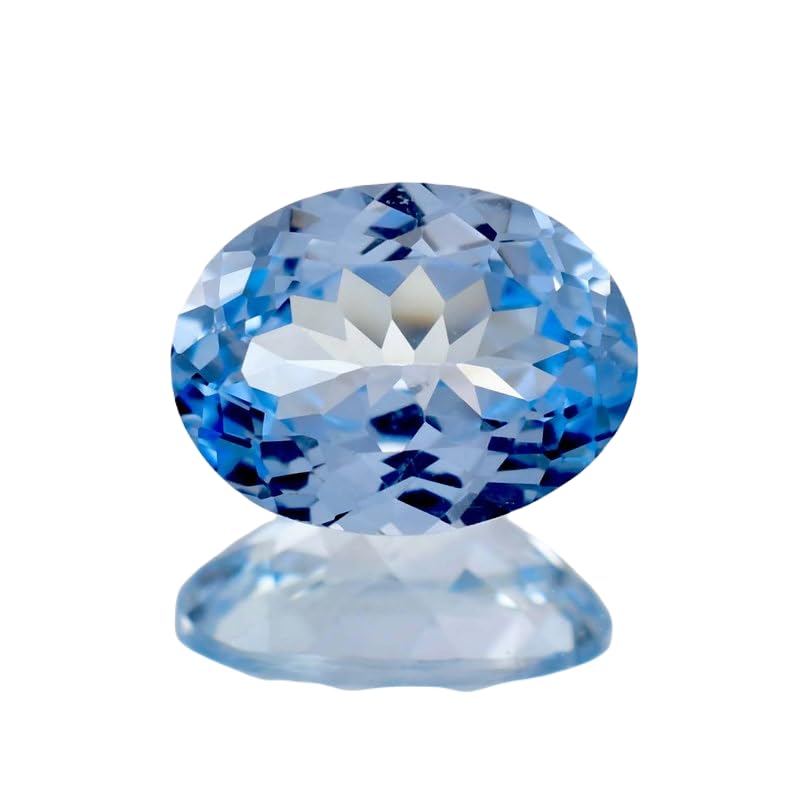 Aigue-marine naturelle ovale pour fabrication bijoux bricolage pendentif collier bague