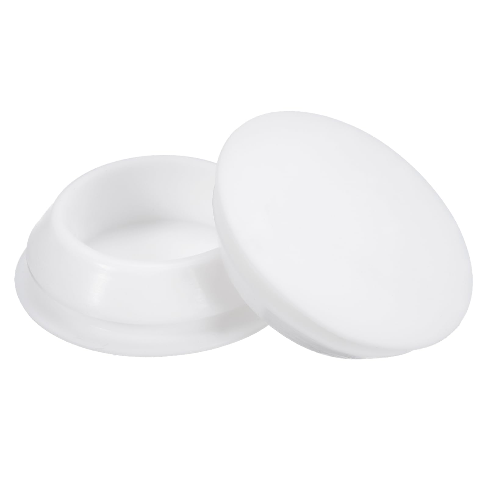 Uxcell 8pc Silicone Round Snap-in Locking Plugs for 28-30mm Holes, Waterproof Hole Stoppers for Metal Tube & Furniture End Caps, White