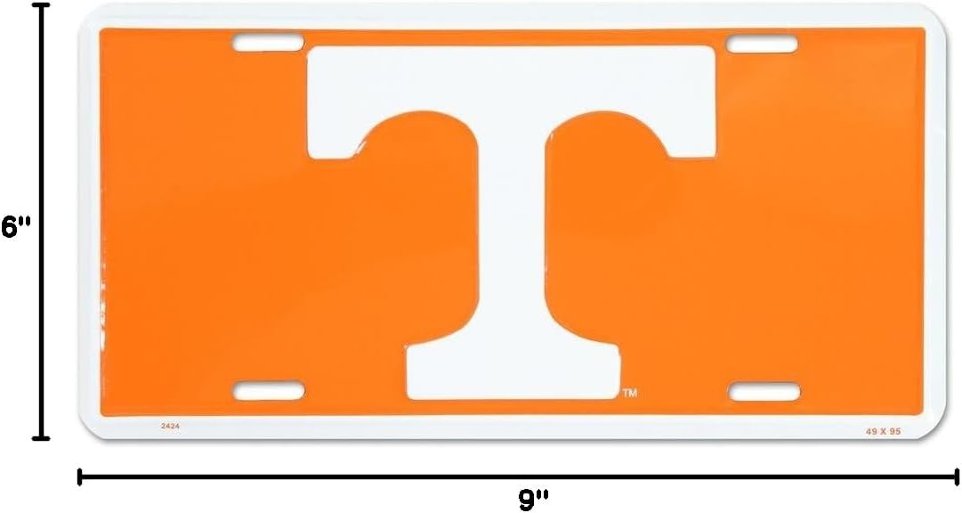 (6x12) University of Tennessee T NCAA License Plate - Image 2
