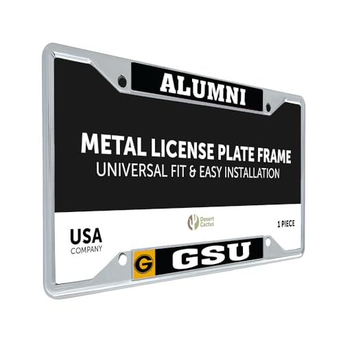 Desert Cactus Grambling State University Car Accessories Tigers Metal License Plate Frame and Tag Holder for Front or Rear of Car (Alumni)