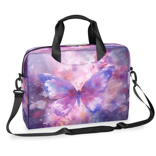 Maletín para portátil 15.6-16" color violeta con diseño mariposa miniatura 1