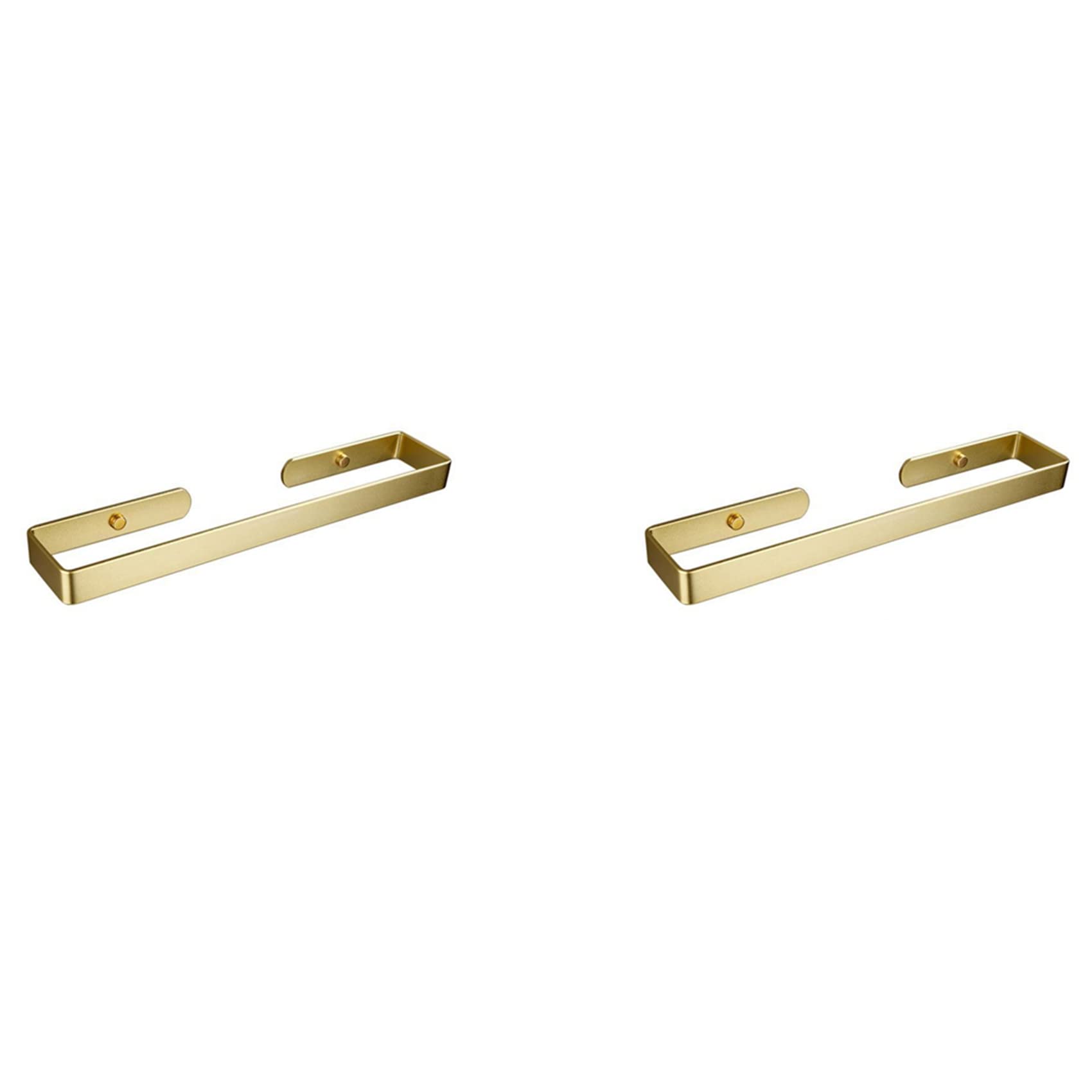 Hndhbfgrt 2X Bathroom Self Adhesive Towel Rack, 15.5 Inch No Punch Toilet Kitchen Self Adhesive Towel Bar Gold